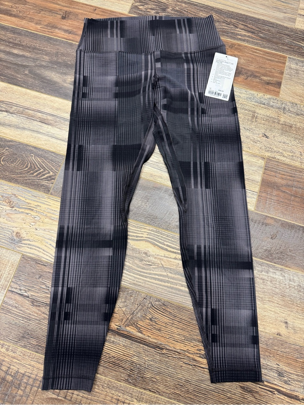 lululemon athletica Black & Gray Striped Align™ HR Leggings